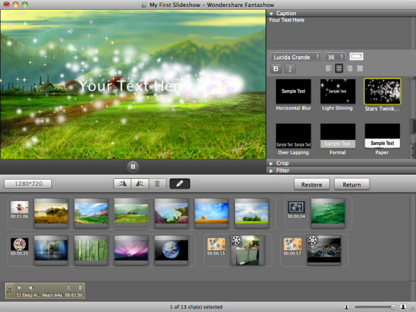 create a photo slideshow on mac